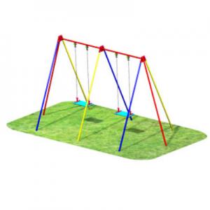 Качели на металлических стойках с гибкой подвеской «ДВОЙНЫЕ»