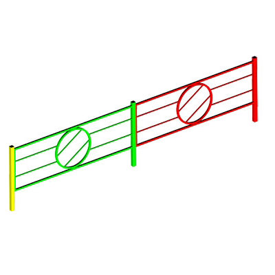 Ограждение игровой зоны металлическое (секции заборчика)